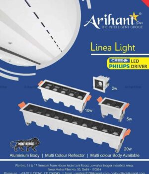 ArihantStar LED Black Body Linear Spot Light for Ceiling,Compatible with LED and Driver, 5 LED-12W (Neutral white-4000K)