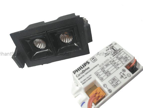 Arihant Star Philips Led Spotlight Led Lights For Home Online With Philips Driver (Black Body Black Reflector)