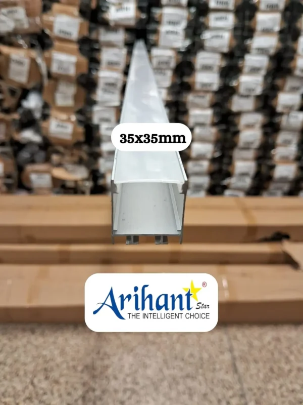 Arihant Star (35x35)mm Aluminium Led Profile Light Size 35mm For Strip Light (Collar Or Surface) Housing Profile Design