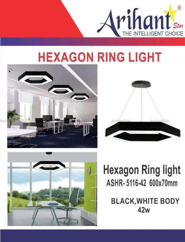 Arihant Star Hexagon Led Hanging Designer Profile Light For Indoor