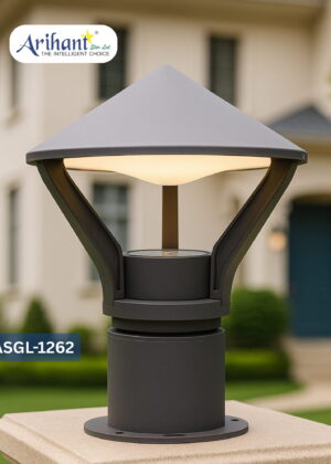 Arihant Star 15 Inch Grey Gate Pillar Light for Modern Home Entrance