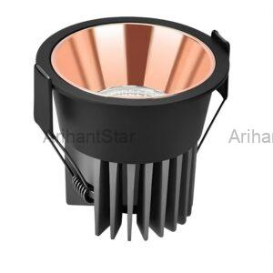 Arihant Star 12W Cob Downlight Led Ceiling Light Rose Gold Reflector With Philips, Osram, Fulham Driver In India