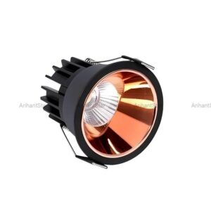 Arihant Star 12W Cob Downlight Led Ceiling Light Rose Gold Reflector With Philips, Osram, Fulham Driver In India