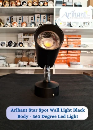 Arihant Star 20W Spot Light Led For Home, Wall, Ceiling, Indoor- 360 Degree Adjustable (Black)