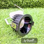 Recessed Cob 12W Light In Black Body Reflector