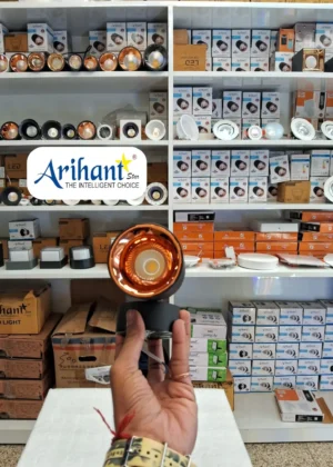 Arihant Star 12W Adjustable Surface Cylinder Wall Light Black 360 Degree Movable Light Rose Gold Reflector For Ceiling, Home, Office, Restaurant, Showrooms, Hotels - Spotlight
