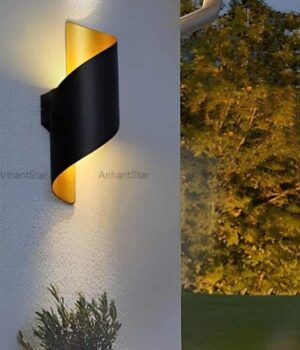 Arihant Star 18W Up Down Wall Light Design Outdoor, Black