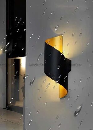 Arihant Star 18W Up Down Wall Light Design Outdoor, Black