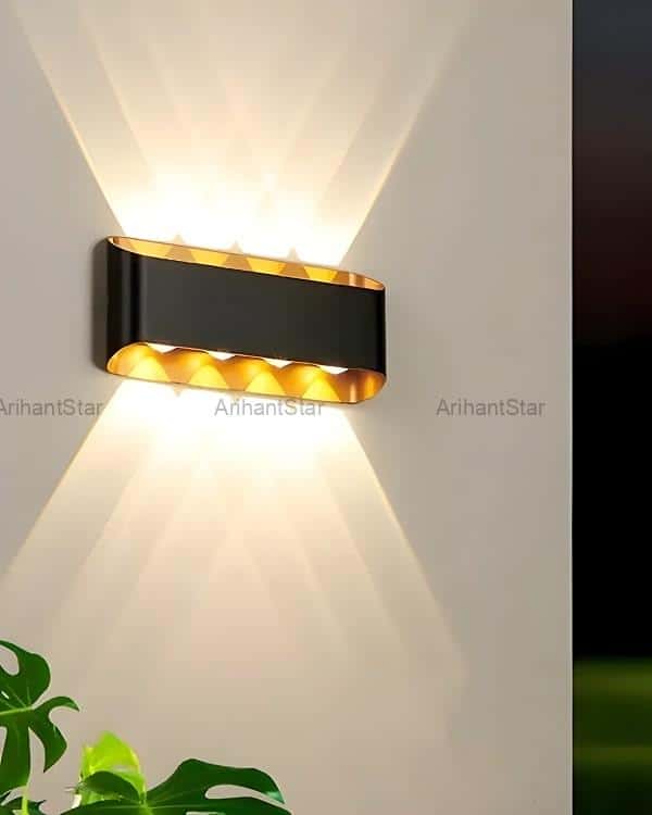 Arihant Star 8W Wall Decoration Light For Outdoor Indoor Black, Rose Gold, Warm White (2)