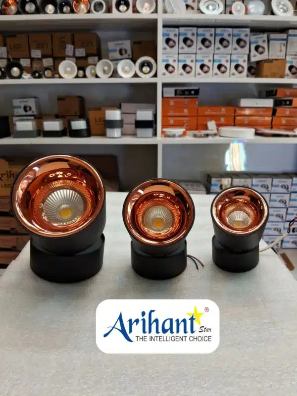 Arihant Star Adjustable Surface Cylinder Wall Light Black 360 Degree Movable Light For Ceiling, Home, Office