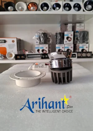 Arihant Star Led Trimless Cob Round Recessed Light 12W For False Ceiling With Philips Driver, (Black, White)