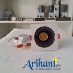 Arihant Star Trimless Cob Light 12W For False Ceiling Philips Driver, Body Color - (Black, White) With Black Reflector