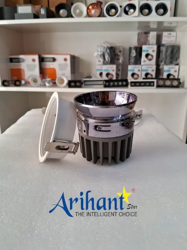 Arihant Star Recessed Cob Concealed DownLight 18W For Ceiling, Philips Driver, Black and White