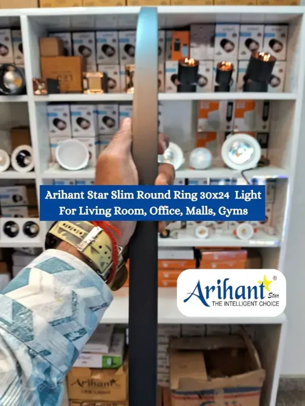 Arihant Star 1200mm Round Interior Lighting Ring Slim Profile Light (30x24)mm 90w, Light Design For Home Interiors, Living Room, Malls, Hotel, Restaurant, Cafe
