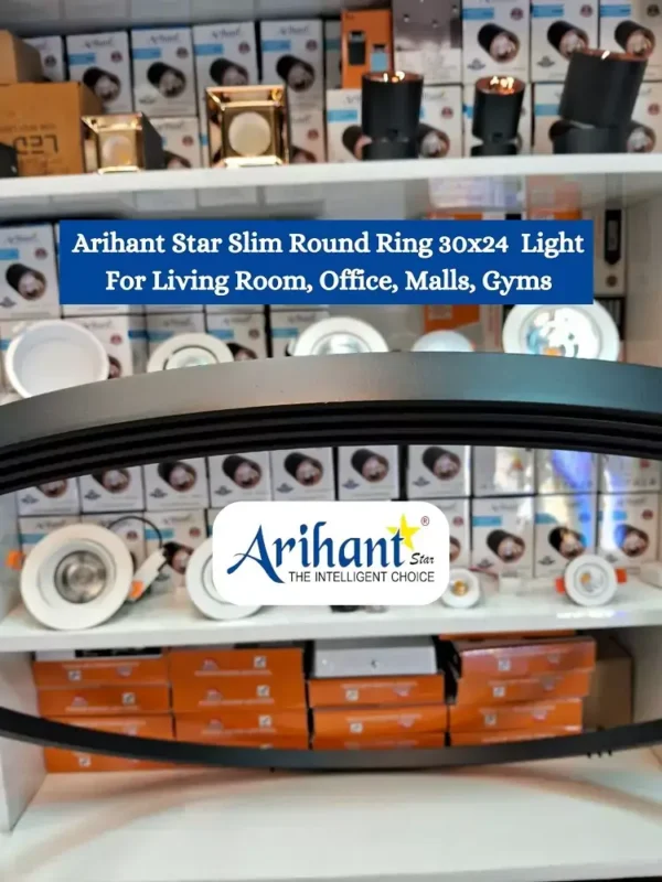 Arihant Star 1200mm Round Interior Lighting Ring Slim Profile Light (30x24)mm 90w, Light Design For Home Interiors, Living Room, Malls, Hotel, Restaurant, Cafe