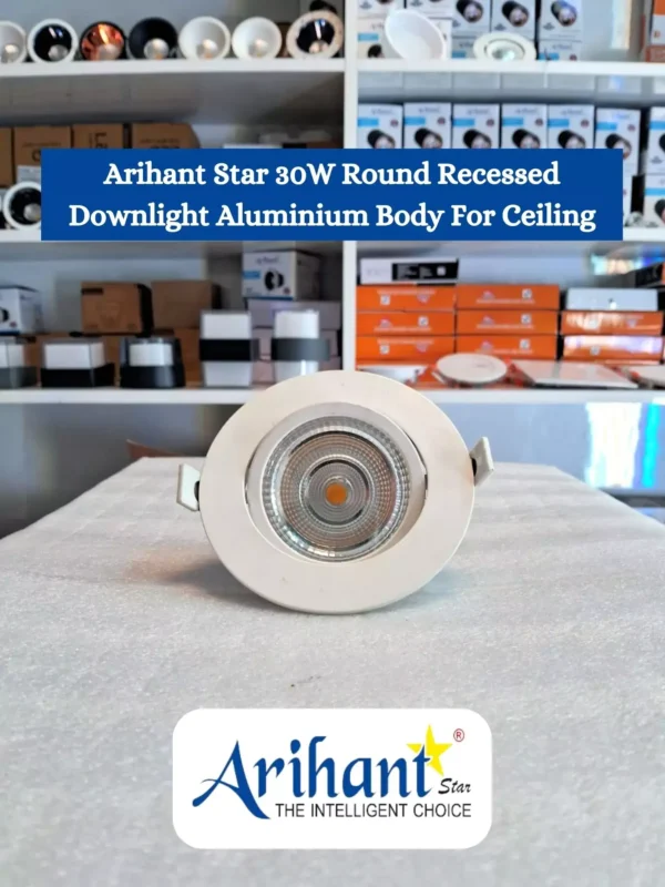 Arihant Star 20W Round Ceiling Recessed Spotlight Aluminium Body White Color Price For Home, Ceiling, Living Room, Kitchen, Bathroom