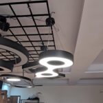 Arihant Star 40w Designer Hanging Double Ring Light (850x360x60)mm For Living Room, Hall, Gyms, Office, Interior Design