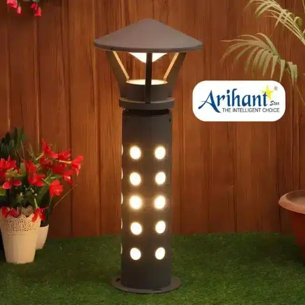 Arihant Star 27Inch WaterProof Bollard Garden Light Led Aluminium Body For Outdoor Area, Garden - Graphite Grey Color With E-27 Holder Bulb In India