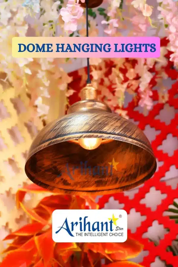 Arihant Star 300mm Hanging Dome Light Aluminium Body For Ceiling, Living Room, Bedroom, Dining Table, Home, Hall - Pendant Light