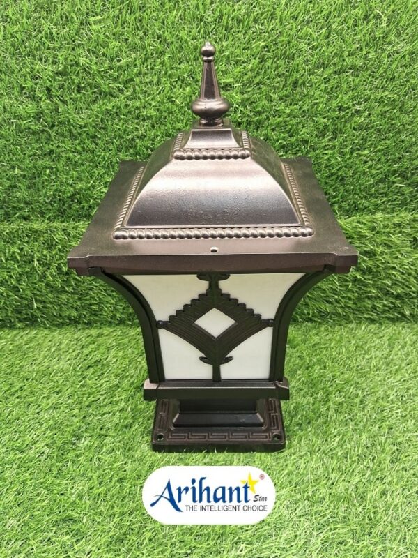 Arihant Star 15Inch Aluminium Gate Lamp For Pillars - Waterproof Light For Front Design