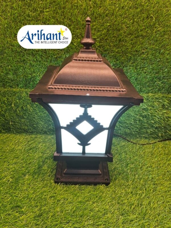 Arihant Star 15Inch Aluminium Gate Lamp For Pillars - Waterproof Light For Front Design