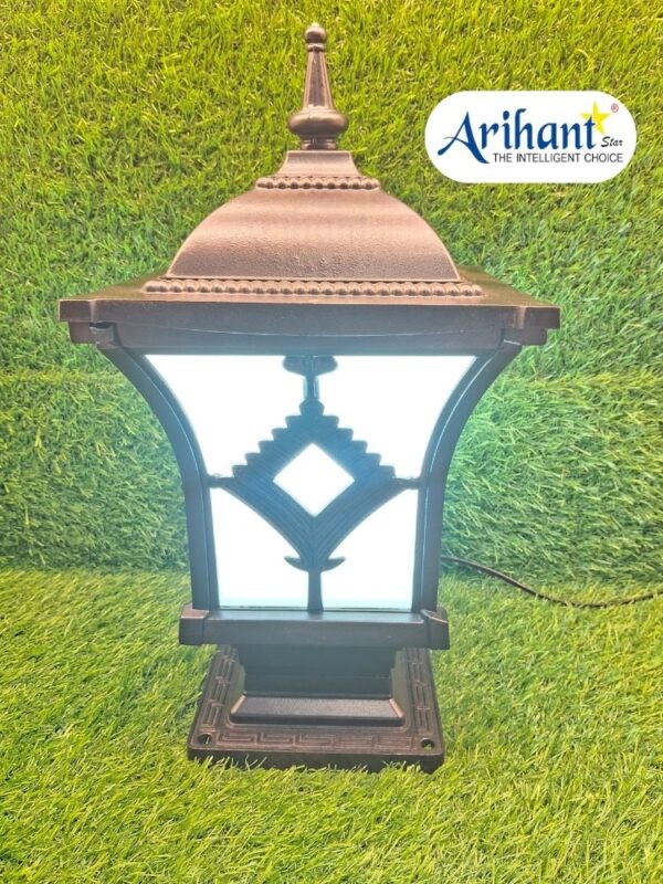 Arihant Star 15Inch Aluminium Gate Lamp For Pillars - Waterproof Light For Front Design