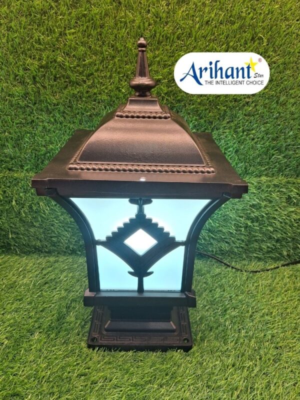 Arihant Star 15Inch Aluminium Gate Lamp For Pillars - Waterproof Light For Front Design