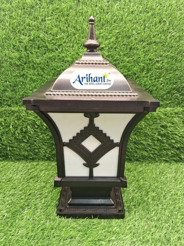 Arihant Star 15Inch Aluminium Gate Lamp For Pillars - Waterproof Light For Front Design