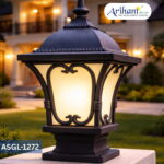 Arihant Star Outdoor Pillar Light for Gate Decoration | Stylish Modern Entrance Lamp