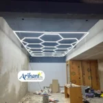 Lights for Garage Ceiling Showroom Hexagon Honey Comb Design