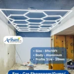 Lights for Garage Ceiling or Car Detailing Showroom Hexagon Honey Comb Design 25mm (Aluminium Profile)