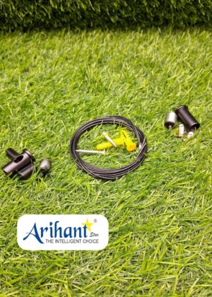 Hanging Set With Accessories Adjustable Hanging Clutch Wire For Lights In Black Color 1Meter
