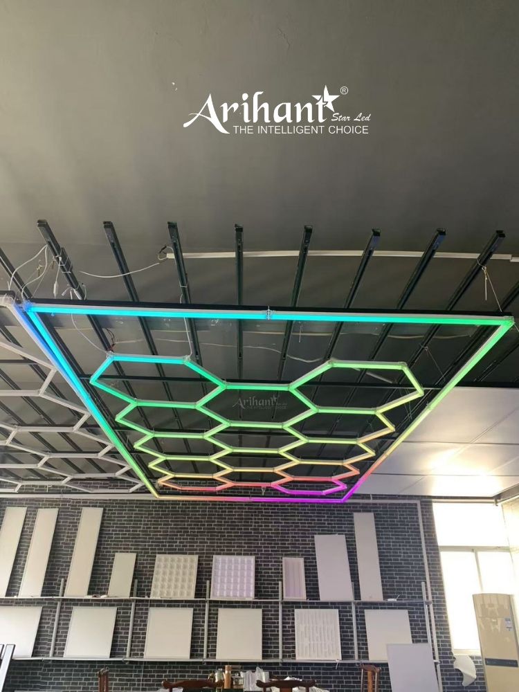Arihant Star Honey Comb Light For Car Garage And Detailing Studio RGB Colors Arihant Star Honey Comb Light For Car Garage And Detailing Studio RGB Colors