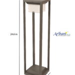Arihant Star Outdoor Garden Bollard Light Aluminium Grey