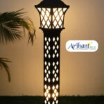 Contemporary Designer Grey Bollard Light for Landscape Lighting