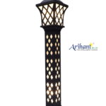 Designer Bollard Light Grey Finish for Outdoor Decorative Lighting