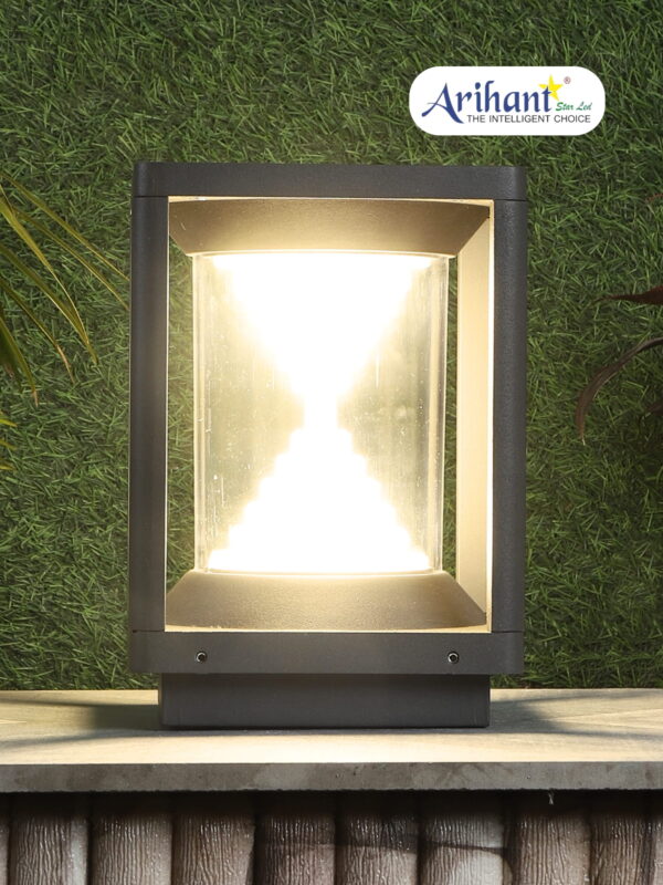 Arihant Star 9In Square Gate Column Light - Outdoor Pillar