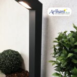 Outdoor Garden Bollard Light Aluminium Grey