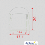 Grazer Aluminum Channel 17X15mm Curtain For Living Room