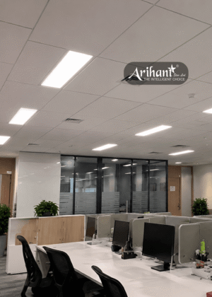 Ceiling Panel Light In White Body Recessed For Office And Showrooms